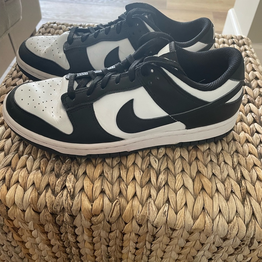 Nike Black and White Dunk Low Sneakers